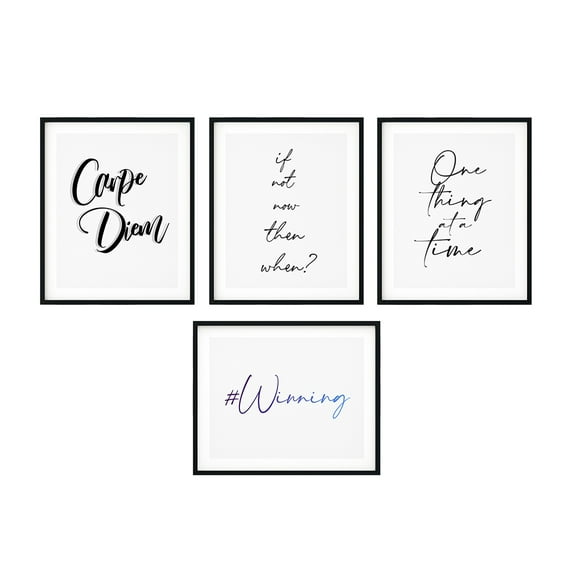 Simple Motivation 11 x 14" Wall Art UNFRAMED Print (4 Pack)