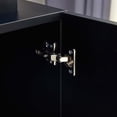 thumbnail image 4 of Nightstand Set Of 2, Wooden Night Stand With LED Lights, Modern Bedside Table With Storage Cabinet, Black, 4 of 5