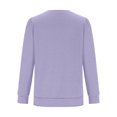 thumbnail image 5 of tklpehg Womens Dressy Tops Loose Going Out Tops Crewneck Lightweight Casual Long Sleeve Tops Tunic Tops Classic Solid Color Blouses (Purple,L), 5 of 8