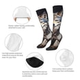 thumbnail image 3 of Rateoe Oil Painting Tribal Wolf Pattern Women’s Knee High Crew Socks,Trouser Socks Comfortable, Breathable, Moisture-Wicking and Soft, 3 of 6