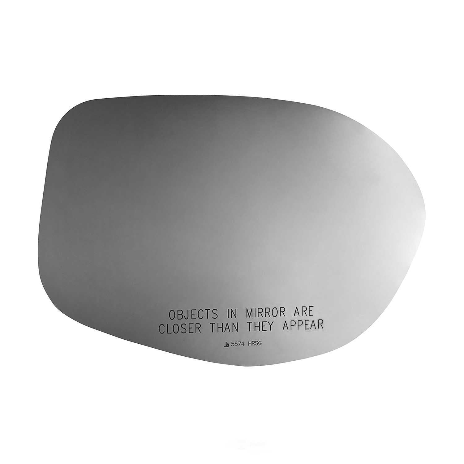 Burco Side View Mirror Replacement Glass with Motor Mount Plate - Clear Glass - 5574HRSG