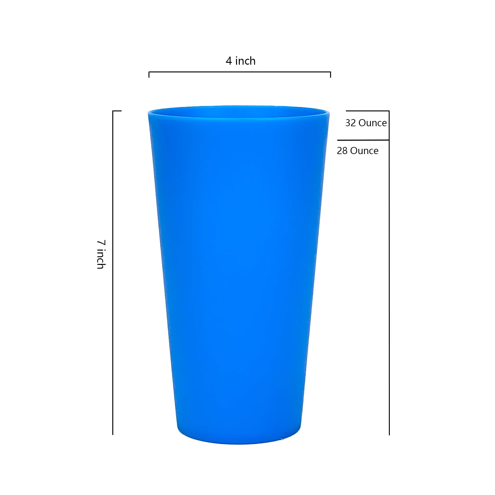 Yalin 32-Ounce Plastic Tumblers, Unbreakable Drinking Glasses, BPA-Free, Dishwasher  Safe, Set of 12 - Walmart.com