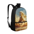 thumbnail image 2 of Uourmeti Jumping Horse Print Backpack for Students, 17 Inch Durable Zippered Comfort Straps School Backpack for Travel Work, 2 of 6
