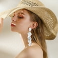 thumbnail image 3 of Long Acrylic Rose Petal Dangle Drop Earrings for Women Exaggerated Flower Tassel Statement Earring, 3 of 5