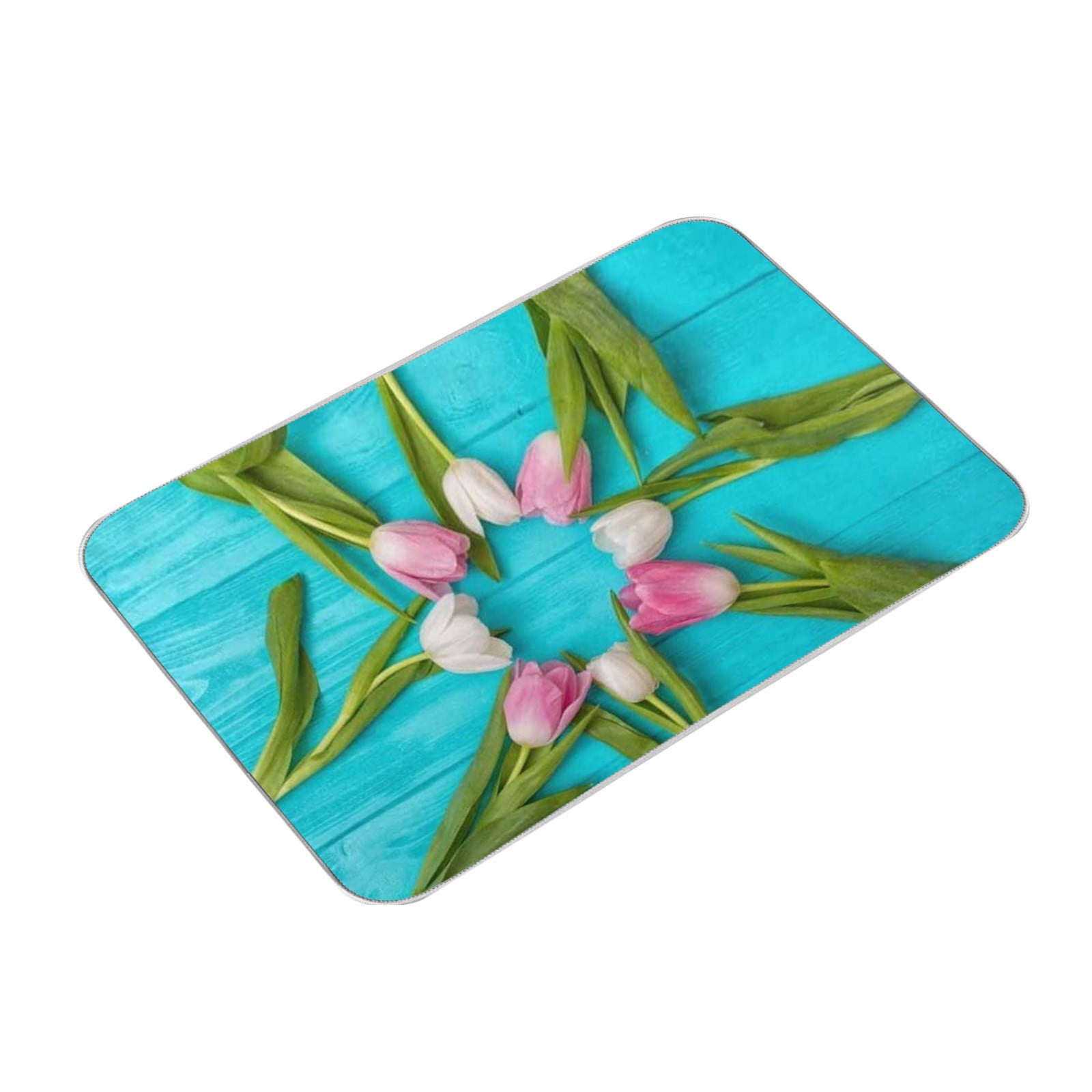 Ybomd,2PCSpring Flowers Front Doormats Non-Slip Welcome Mat,Mother's Day Decoration Door Ma,Kitchen Rugs Outdoor Indoor Entry Rug for Kitchen Bedroom Porch Bathroom