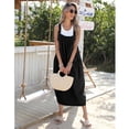 thumbnail image 2 of PUWEI Women's Loose Overall Dress Adjustable Straps Casual Barrel Midi Dress Bib Romper with Pockets, 2 of 7