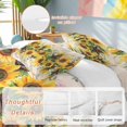 thumbnail image 2 of King 4 Piece Bedding Set Farmhouse Sunflower Vintage Star Soft Breathable Duvet Cover and Pillowcase, Retro Flower Leaves Duvet Cover Set Bed Sheets for Bedroom Dormitory Guest Room, 2 of 9