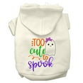 thumbnail image 6 of Halloween Pet, Dog  Cat Hoodie Screen Printed, "Too Cute To Spook Girly Ghost", 6 of 10