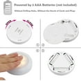 thumbnail image 5 of Lámpara táctil inalámbrica de 2 piezas, luz nocturna autoadhesiva regulable, lámpara LED a pilas, aplique de pared de luz cálida para iluminación debajo de muebles, armarios, entradas, armarios, estan, 5 of 5