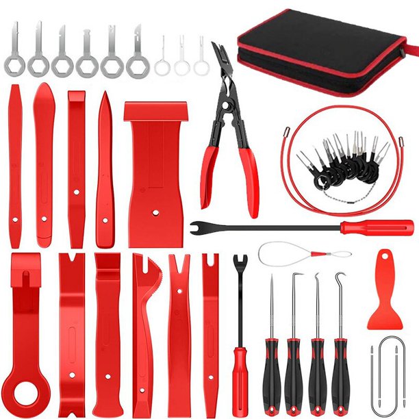 Kit de desmontaje Interior de coche, herramienta de extracción de embellecedor de plástico, extractor de Clips de coche, herramientas de Panel Diy para embellecedor automático