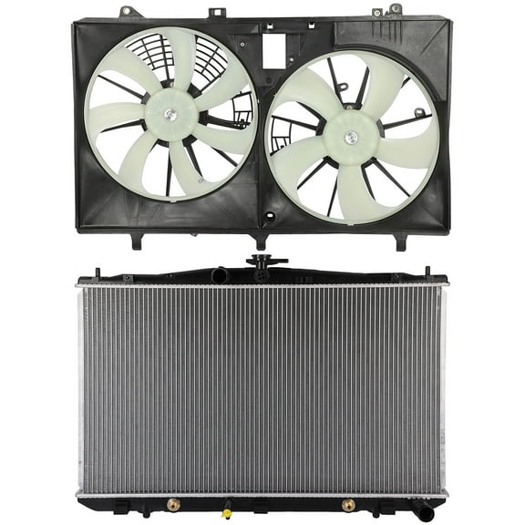 ECCPP 621-530 Cooling Fan*1   13117 PA16/AT Radiator*1 Replacement for 2010-2015 for L-exus for RX350 2011-2016 for Toyota for Sienna