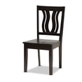 thumbnail image 2 of Baxton Studio Mare Modern and Contemporary Transitional Dark Brown Finished Wood 5-Piece Dining Set, 2 of 5