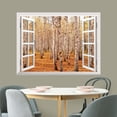 thumbnail image 3 of wall26 Removable Wall Sticker/Wall Mural - Autumn Birch Forest | Creative Window View Wall Decor - 24"x32", 3 of 6