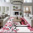 thumbnail image 3 of Large Area Rugs for Living Room Bedroom, Valentine's Day 6'x9' Rug Washable Carpet Runner Indoor Outdoor, Love Tree Branch Truck Roses Romantic Non Slip Floor Mats Rug for Kitchen, Playroom, 3 of 8