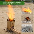 thumbnail image 6 of GEERTOP Wood Burning Camping Rocket Stove, Portable Backpacking Stainless Steel Wood Stove Camping Gear Accessories for Emergency Survival Outdoor Hiking Travel Picnic BBQ, 6 of 6
