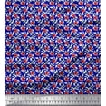 thumbnail image 1 of Soimoi Rayon Fabric Leaves & Poppy Floral Print Fabric by the Yard 42 Inch Wide, 1 of 6