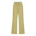 thumbnail image 3 of Womens Pants Ladies Casual Pants Green Baggy Pants Women Womens Comfortable Pants Wide Leg Womens Pants with Pockets Womens Summer Pants, 3 of 4