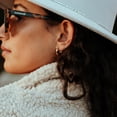 thumbnail image 3 of 18K Karat Gold Plated Earrings for Women 18k Gold U-Shape Compact Personality Simple Earrings Jewelry for Her Birthday Gift, 3 of 11