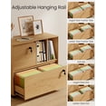 thumbnail image 4 of Joyyskill 2 Drawer Mobile File Cabinet with 2 Open Shelves, Wood Lateral Filing Cabinet, Fits for A4/Letter-Sized Files,Natural Oak, 4 of 8