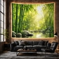 thumbnail image 6 of Bamboo Forest Over Calm Pond, Serene Photorealistic for Nature Lovers, Forest Landscape Art, Housewarming Gift, Tapestry Wall Hanging for Living Room and Bedroom, 6 of 7