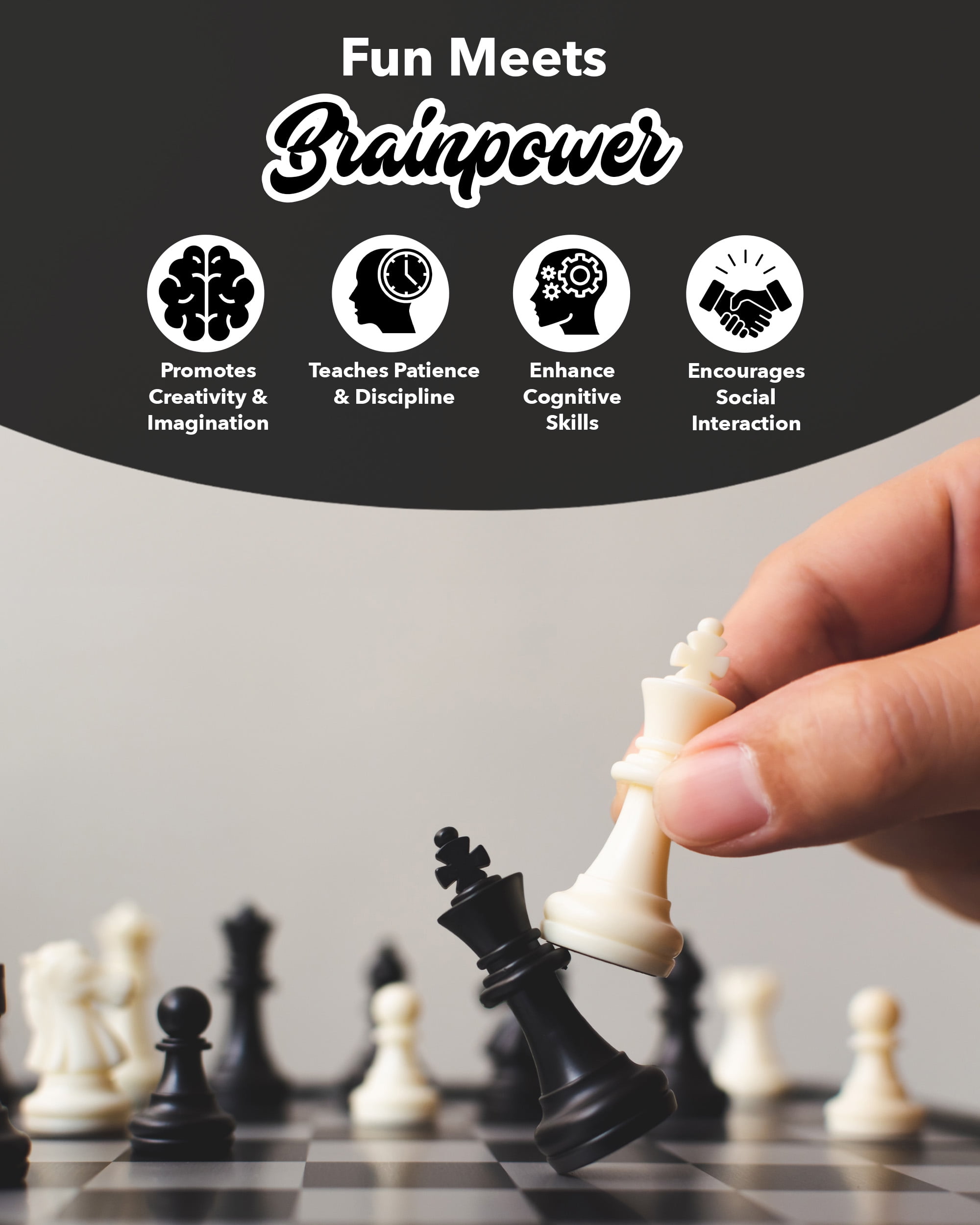 WE Games Travel Tournament Chess Set, 20 inch Roll Up Vinyl Chess Board with Storage Bag
