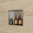 thumbnail image 5 of Logmey 14"x12" Wall Mounted Bathroom Shower Niche Stainless Steel Shower Shelf in  Brushed Nickel, 5 of 8