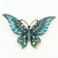 thumbnail image 3 of QQTDFG High Quality Insect Butterfly Brooch Pin Light Blue Rhinestone Crystal Pendant -default, 3 of 4
