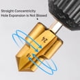 thumbnail image 4 of 3 Pcs Step Drill Bit Set for PPR Expansion Repair, HSS Titanium Hole Drill Bit Water Pipe with 1/4 Inch Hex Shank, Universal Size 1/2" 3/4" 1'' Hole Opening Tapered Drill Bits, 4 of 8