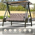 thumbnail image 2 of Porch Swing Cushions,Outside Benches Cushion with Backrest,Thicken Swing Cushions 2/3 Seater Replacement,2-Year Fade Resistant & Waterproof Cushions for Patio,Outdoor（Khaki，47in）, 2 of 5