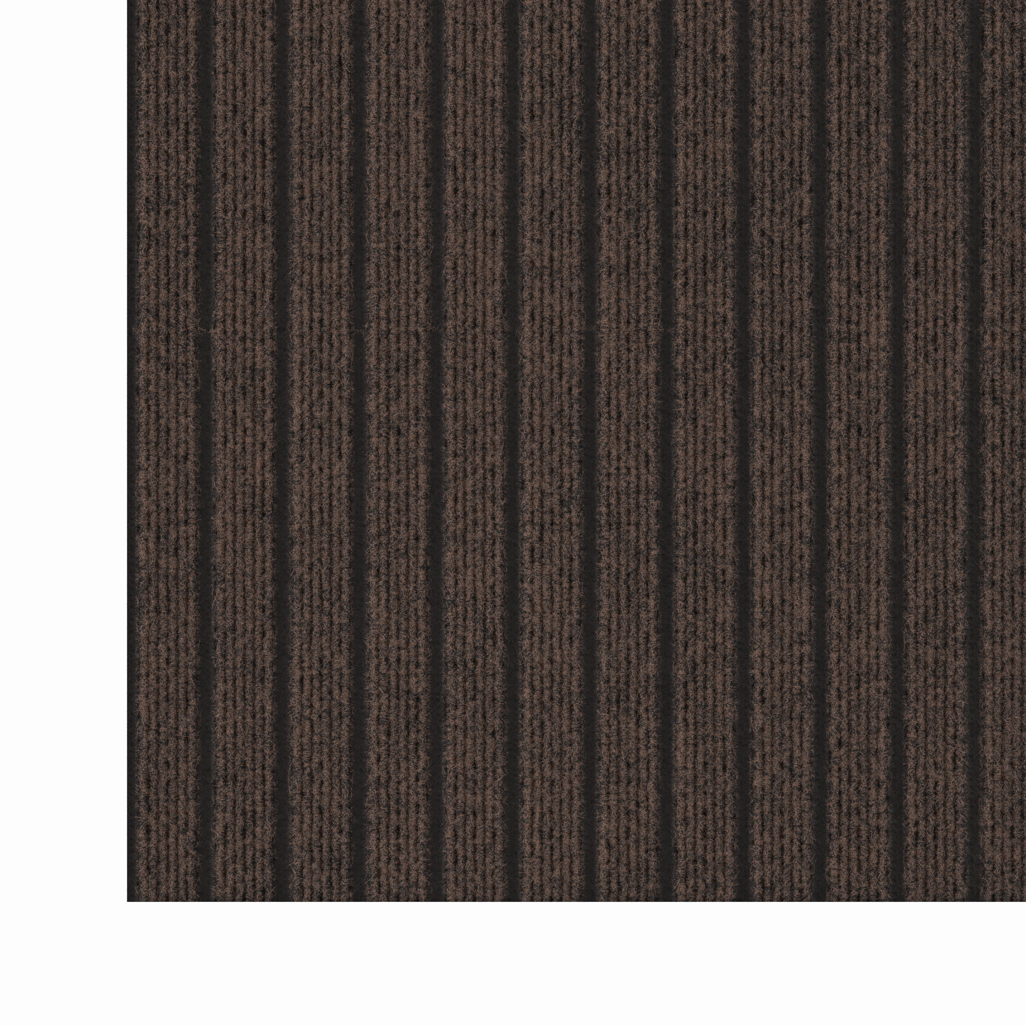 Ottomanson Non-Slip 2-Piece Kitchen Rug Set, Hallway Runner & Doormat for Entryway, 2' x 3' & 2' x 5', Brown Ribbed