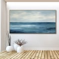 thumbnail image 5 of Original Oil Painting Seascape Painting Seascape Artwork Sea Minimalist Wall Art Handmade Textured Painting Wall Decor,Unstretched,Frameless,(81*162cm)32*64Inches, 5 of 5
