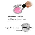 thumbnail image 5 of Stainless Steel Aromatherapy Aromatherapy Essential Oil Diffuser Necklace Sunflower Locket Pendant with 10 Replacement Felts, 5 of 9