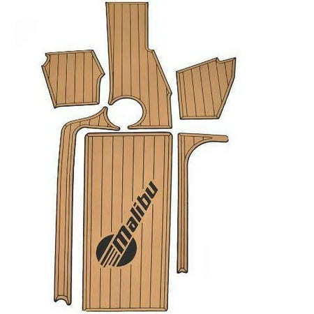 Malibu Boat Non-Skid Deck Mats 4750002 | AquaTrac ATGY804 Teak (6PC)