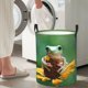 thumbnail image 5 of Fotbe Tree Frog Sitting On Sunflowes Cesto de Ropa con Asas, Cesto Impermeable de Gran Capacidad, Bolsa de Lavado para Dormitorio, Cesto de Ropa con Ruedas y Asas-Small, 5 of 6