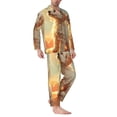 thumbnail image 2 of Naloa Sunshine Golden Cloud Dog Men’s Pajamas Set - Long Sleeve Button Down Sleep Shirt and Pajama Bottoms Sleepwear Set-X-Large, 2 of 7