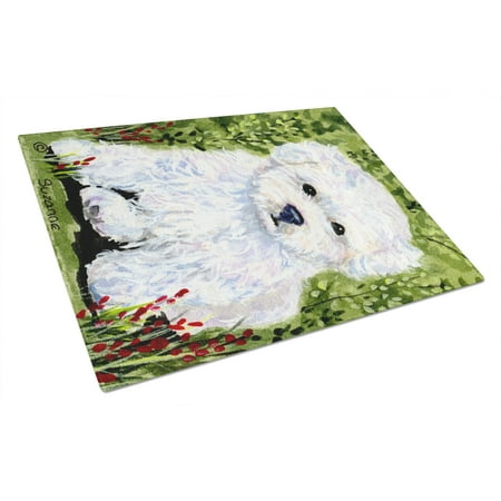 

Caroline s Treasures Bichon Frise Glass Cutting Board Large