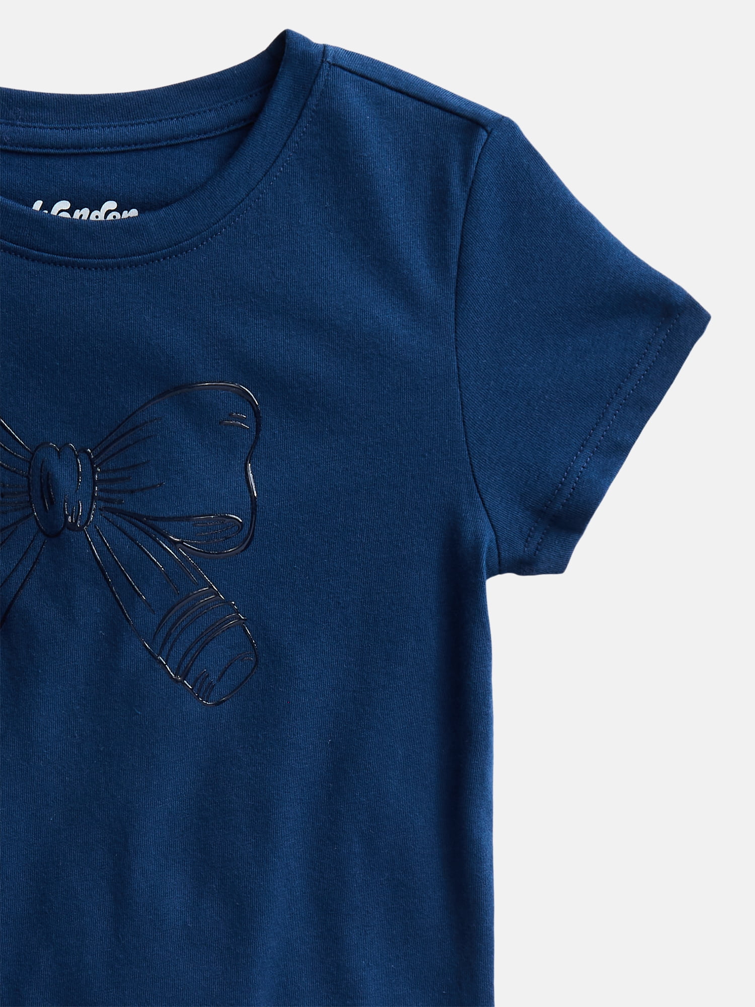 Wonder Nation Girls Embellished Graphic Tee with Short Sleeves, Sizes 4-18 & Plus