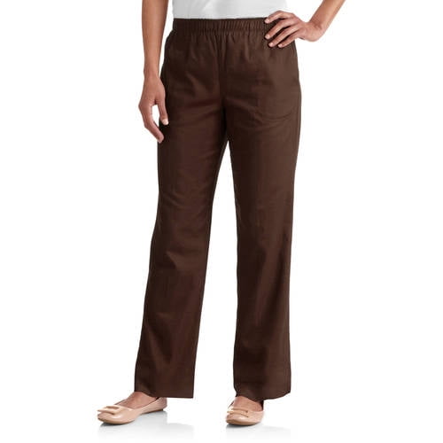 women's flat front back elastic stretch denim pants