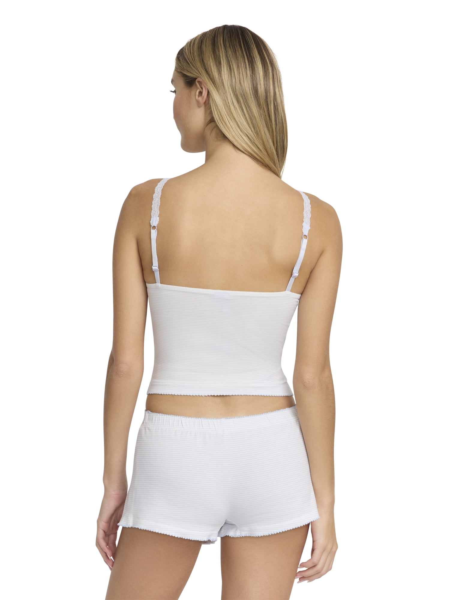Mills by Millie Bobby Brown Women's Printed Stretch Jersey Cami with Stretch Lace Trim, Sizes XS-XXXL