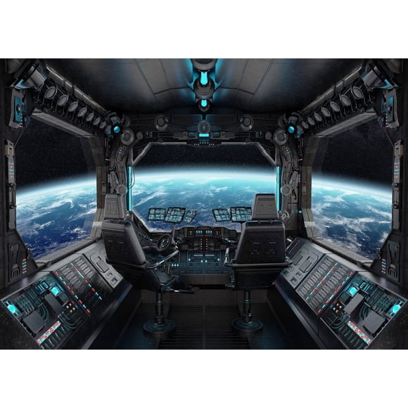 7x5FT Space Backdrop Star Wars Backdrop Vinyl Spaceship Interior Backdrops Science Fiction Photography