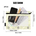 thumbnail image 3 of Dailycode 2 Pack Pencil Pouch for 3 Ring Binder Smooth Zipper Folders with Pockets Clear Window Pencil Case, Cream Yellow Polka Dot, 3 of 6