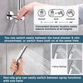 thumbnail image 4 of BRIGHT SHOWERS Rain Shower Heads System, Rainfall Shower Head with Handheld Spray Includes Solid Brass Slide Bar, Height Adjustable Holder, Shower Extension Arm, Chrome, 4 of 6