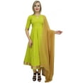 thumbnail image 1 of Atasi Readymade Designer Party Wear Indian Green Anarkali Suit Set Clothing - 22, 1 of 9