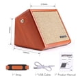 thumbnail image 6 of ammoon AC-15 15W Portable Acoustic Guitar Amplifier Amp BT Speaker with Microphone Input Supports Bass Treble Control Reverb Effect Built-in Rechargeable Battery, 6 of 7