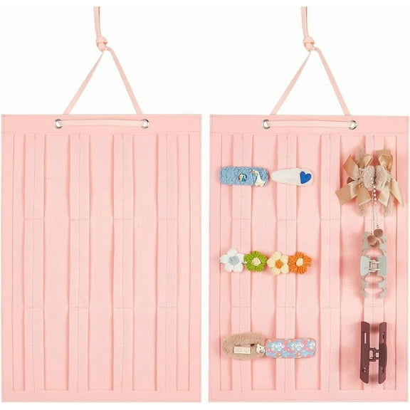 2 Pcs Hair Claw Clip Organizer Holder 30.7x13.78 Inch Hair Accessories Hanging Storage Wall Hanging Hair Clip Stand Felt Hair Claw Clips Holder DIY