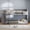 Gray, variant on Full over Full Bunk Bed with 4 Drawers & 3 Shelves, Solid Pine Construction, Convertible Ladder (Left/Right), Full-Length Guardrails, No Box Spring Needed, Espresso