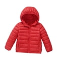 thumbnail image 5 of ITSAME Girls Hooded Quilted Puffer Jacket Long Sleeve Full Zip Winter Warm Thick Coat with Pockets Red Size 10, 5 of 10