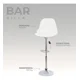 thumbnail image 3 of Sillas para Bar y Barra de Cocina con Respaldo y Reposapies de Altura Ajustable Banco Taburete Giratorio con Asiento Acolchado de Diseño Moderno Set 2 Piezas Blanco, 3 of 6