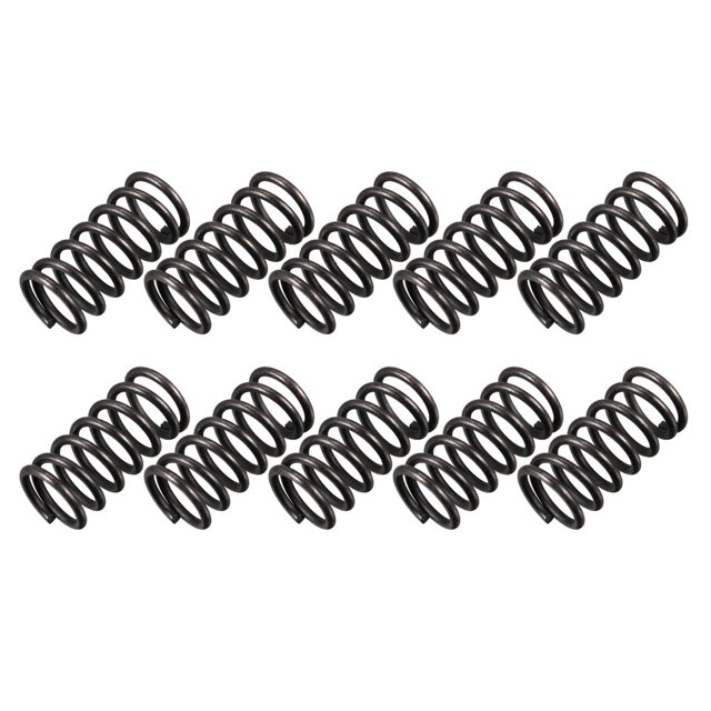 Resorte de compresión de 10 mm de diámetro exterior, 1.2 mm de diámetro de alambre y 20 mm de largo, 10 piezas