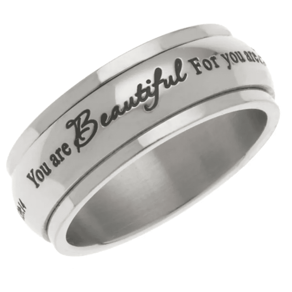 8mm Women's Spinner Ring - You are Fearfully and Wonderfully Made ...